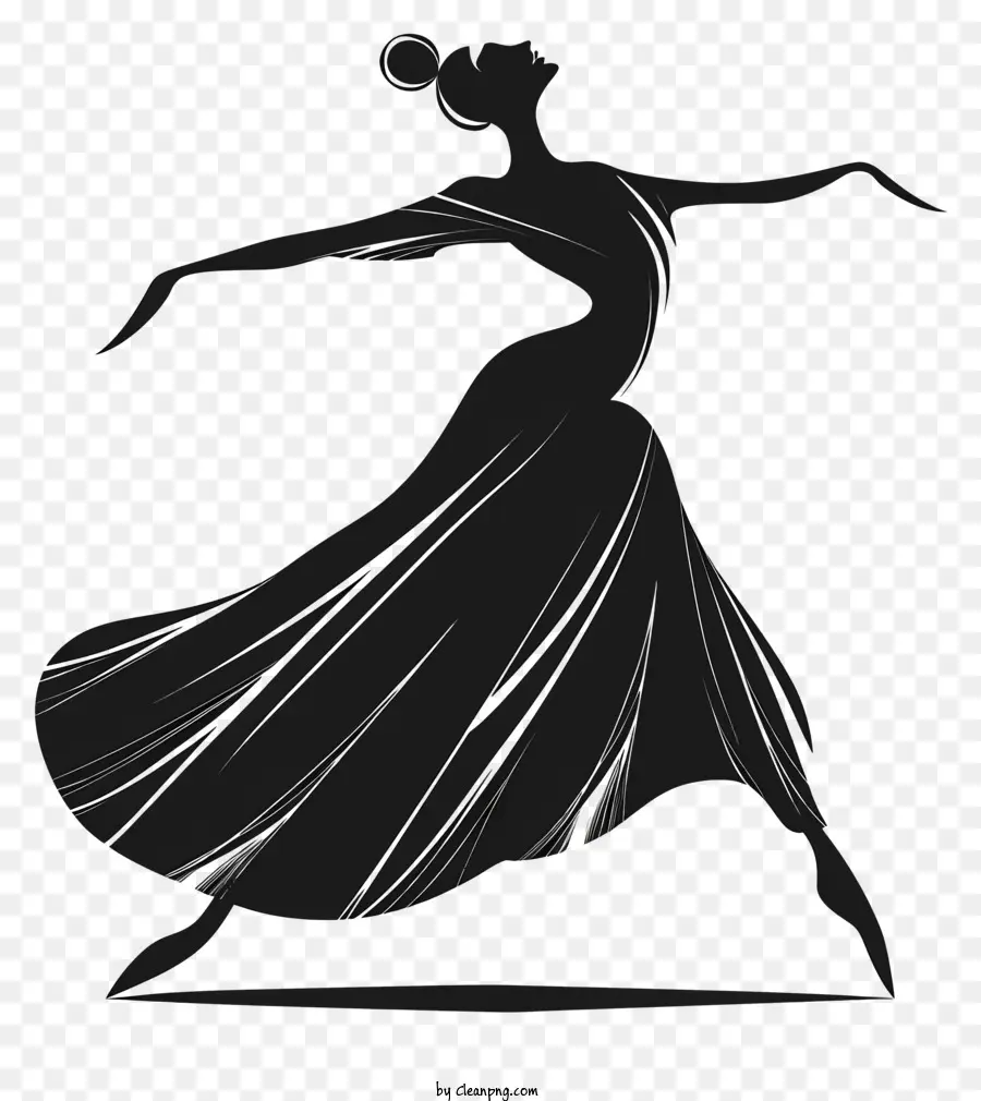 Silhueta De Dança Feminina，A Bailarina PNG