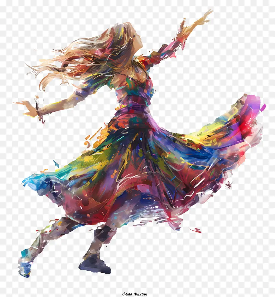 Dia Mundial Da Dança，Vestido Colorido PNG