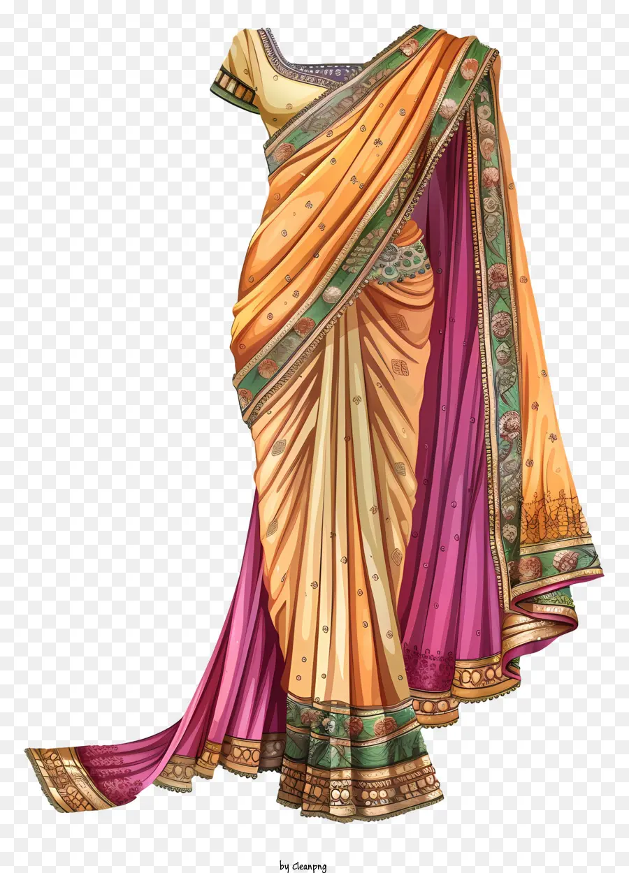 Indiana Saree，Sari Indiano PNG