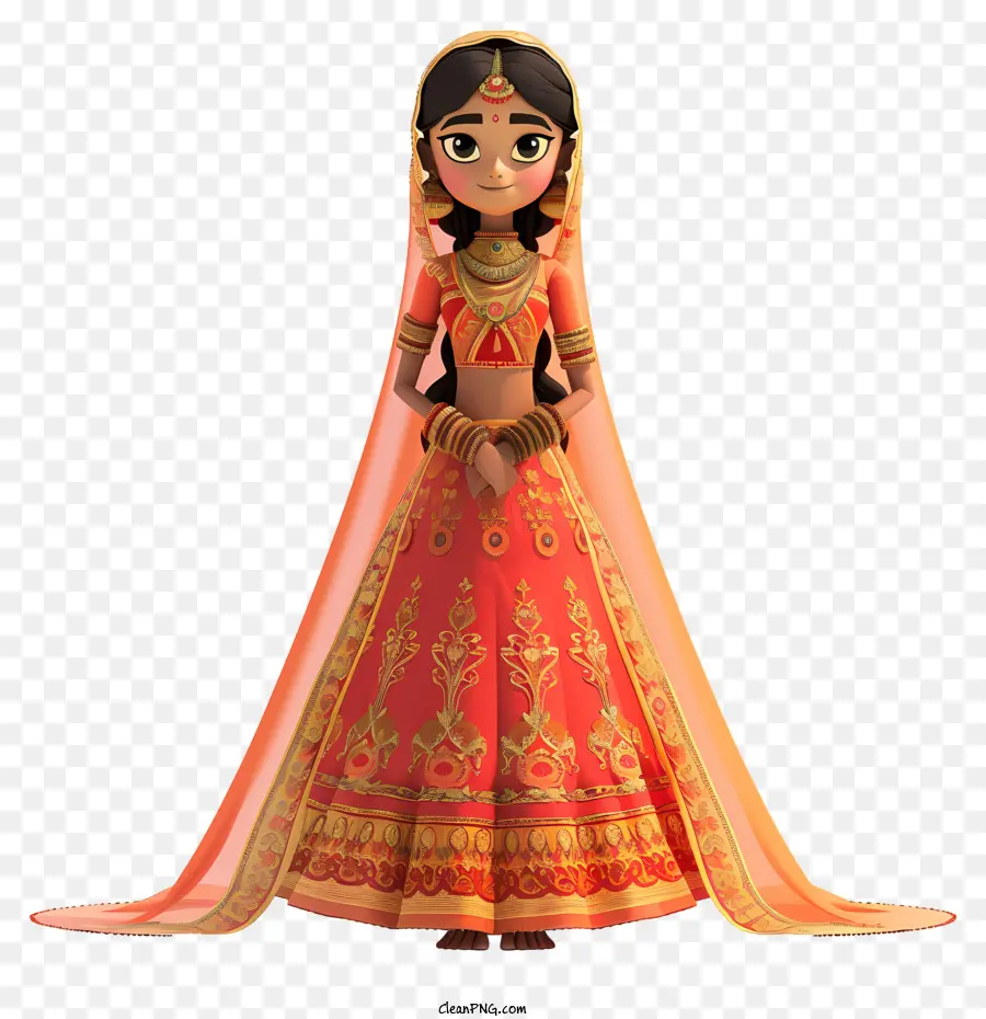 Indian Bride，Vestido De Noiva Indiano PNG