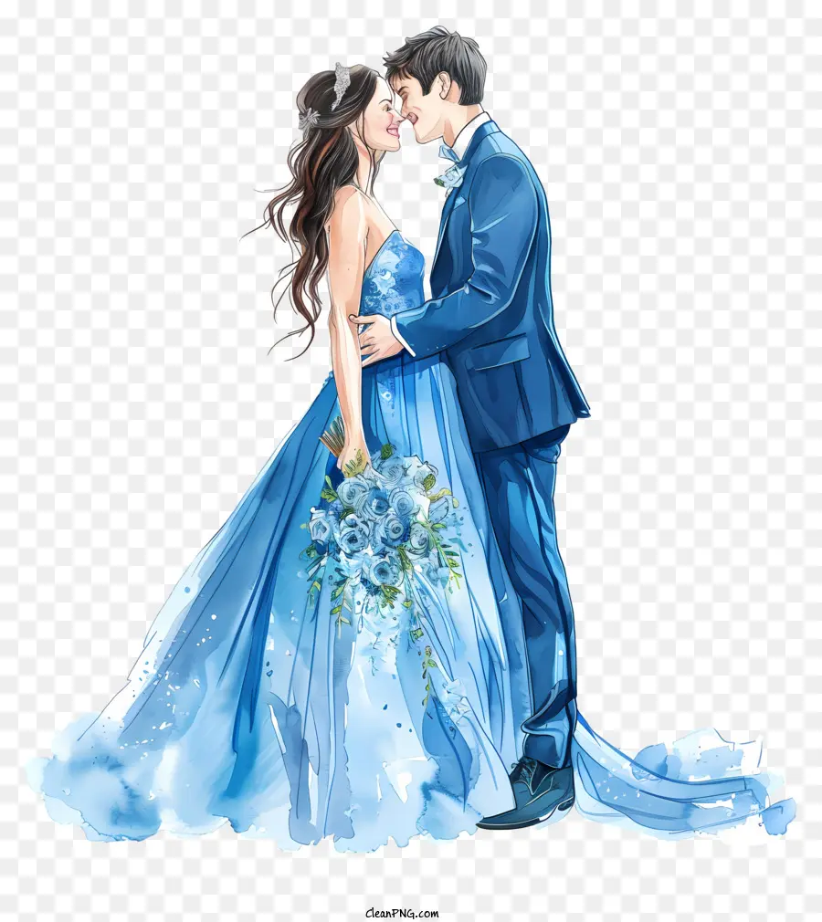 Noiva E Do Noivo，Casamento Ilustração PNG