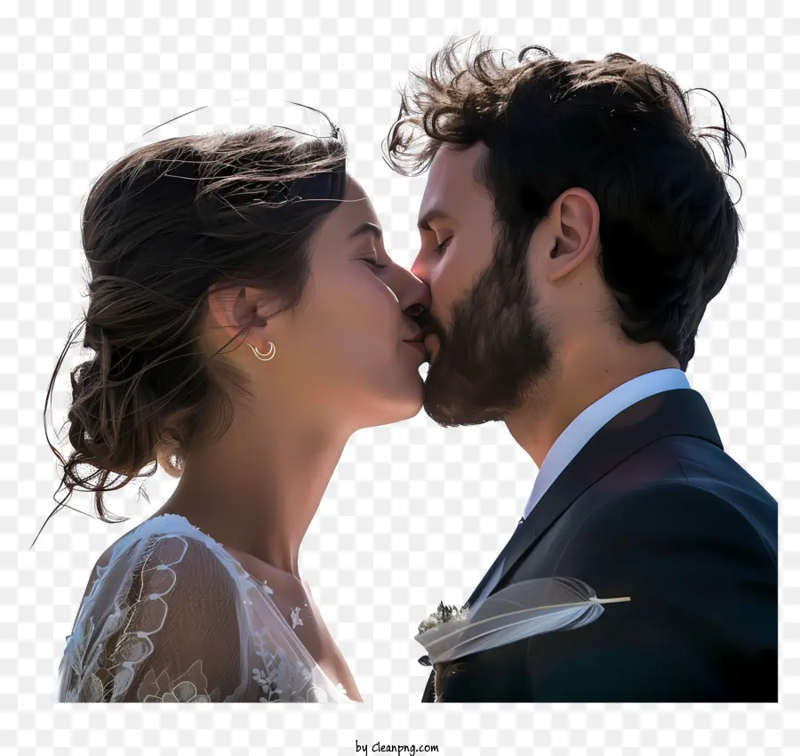 Noiva E Do Noivo，Beijo Do Casamento PNG
