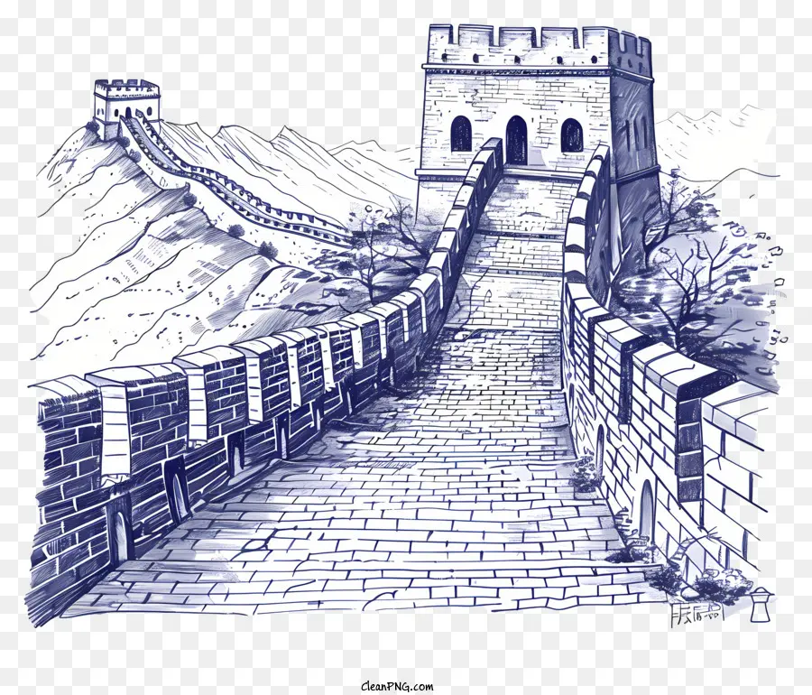 Grande Muralha Da China，Século 15 PNG