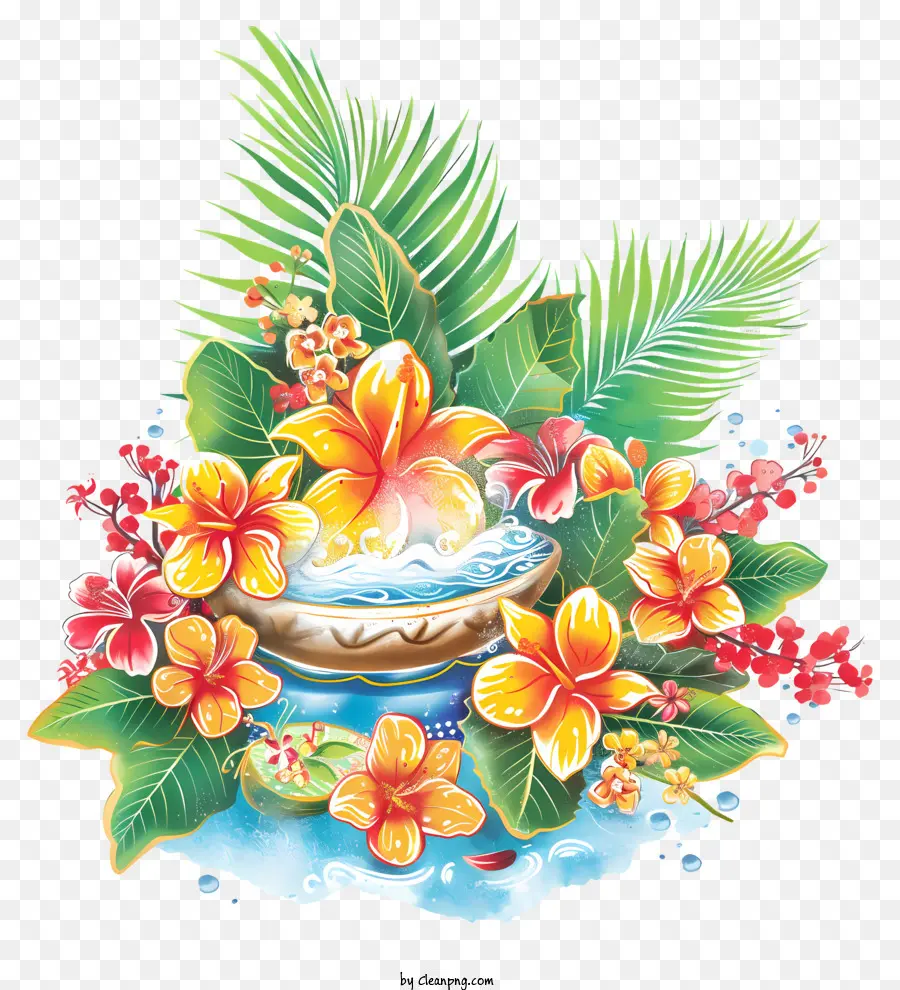 Songkran，Flores Tropicais PNG