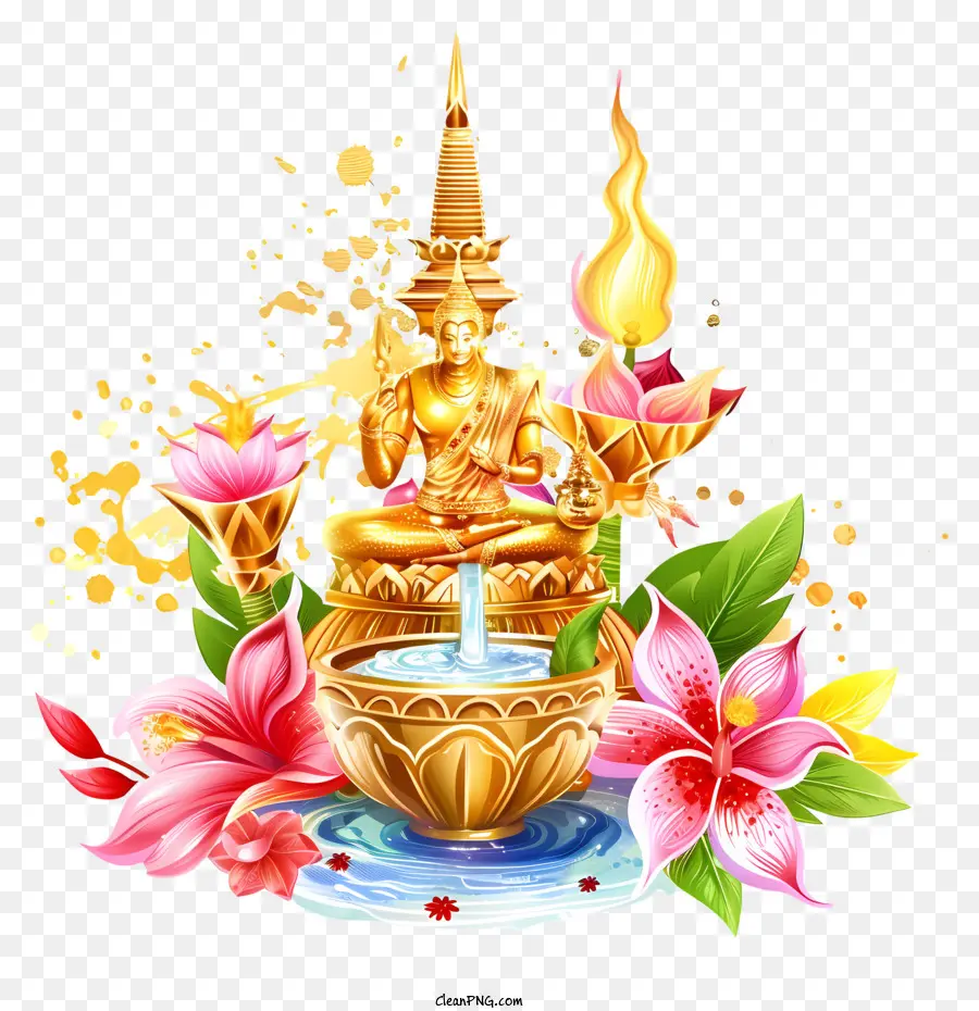 Songkran，Estátua De Buda PNG