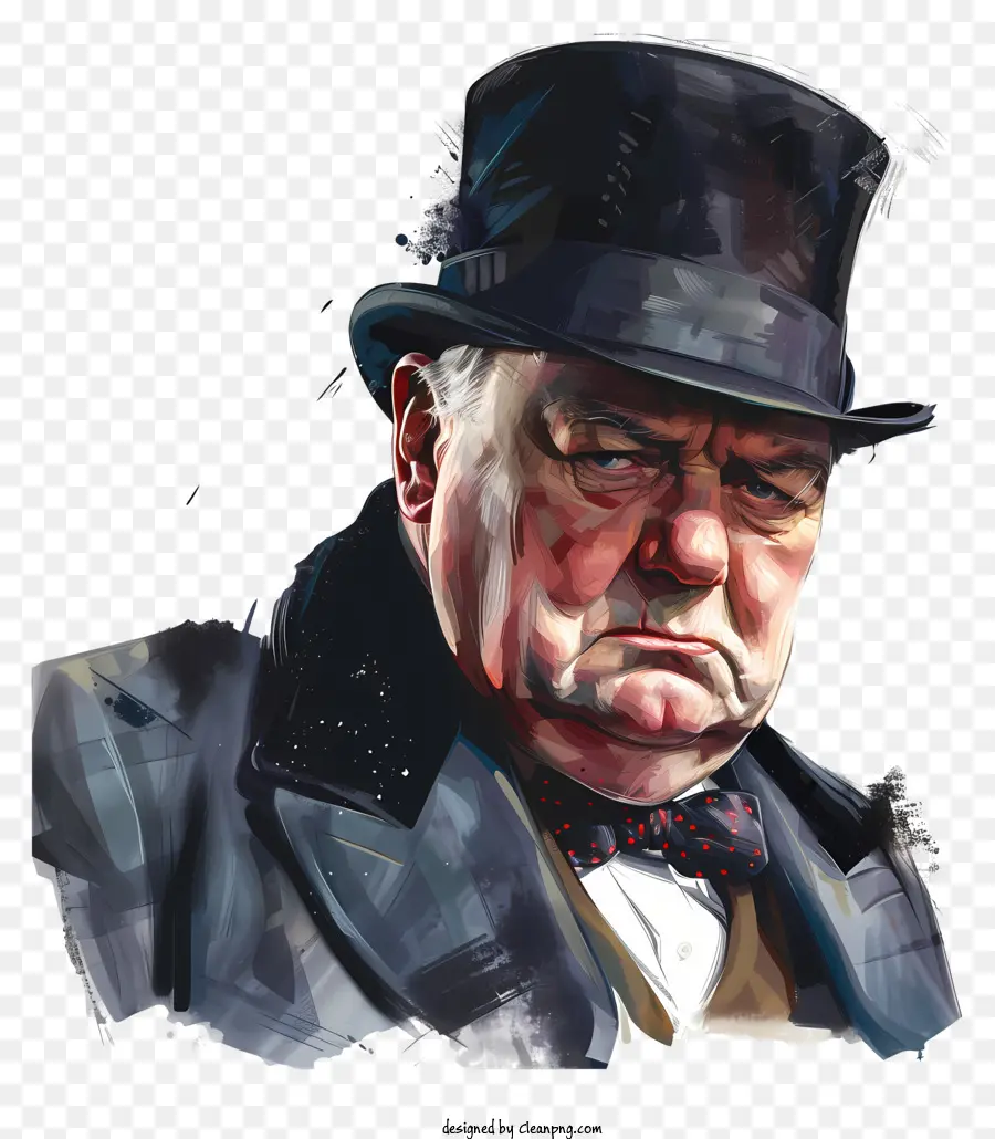 Dia De Winston Churchill，Pintura De Retrato PNG