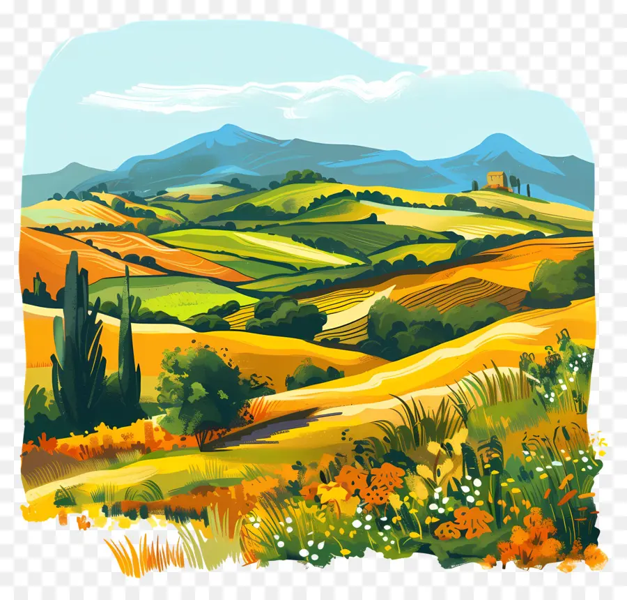 Pintura De Paisagem，Paisagem PNG