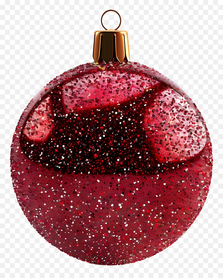 Enfeite De Natal，Glitter Vermelho PNG