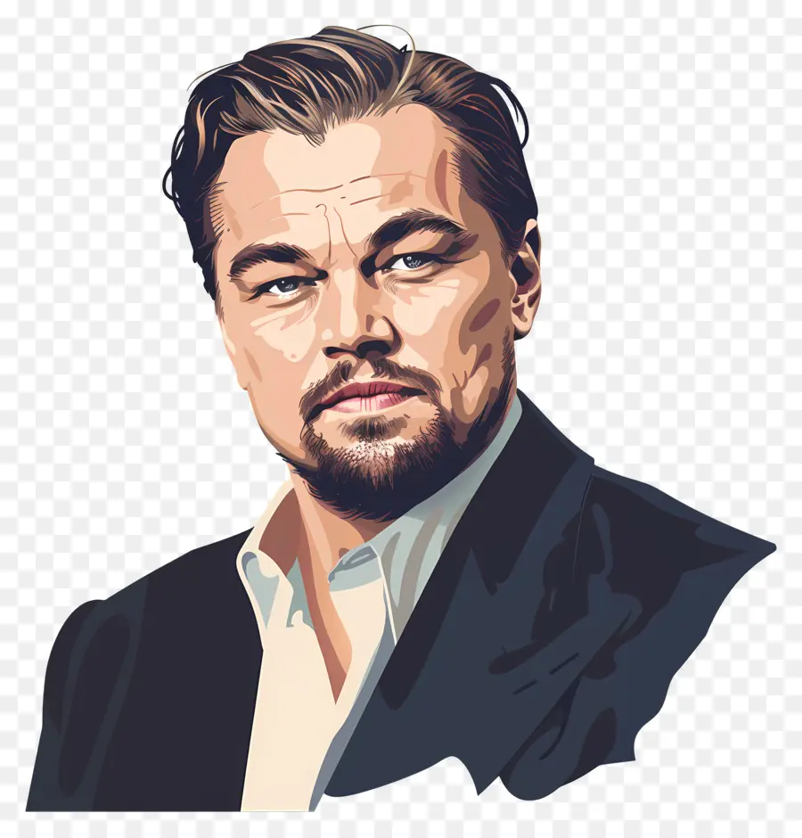 Leonardo Dicaprio，Desenho Digital PNG