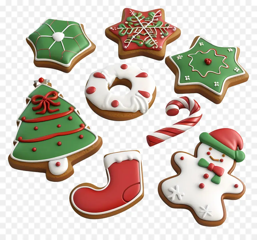 Biscoitos De Natal，Gingerbread Cookies PNG
