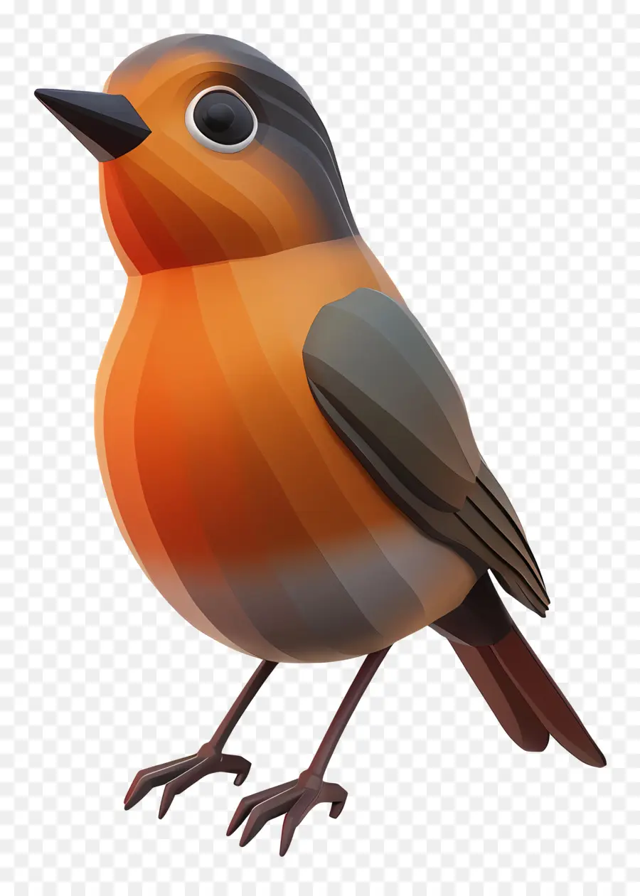 Robin，Modelo De Pássaro 3d PNG