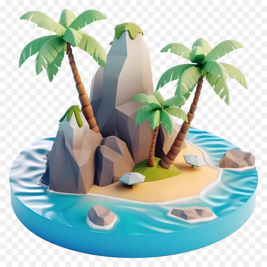 Ilha，Low Poly Ilha PNG