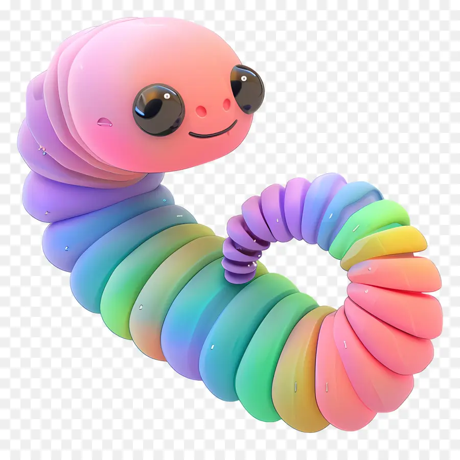 Worm，Verme Colorido PNG