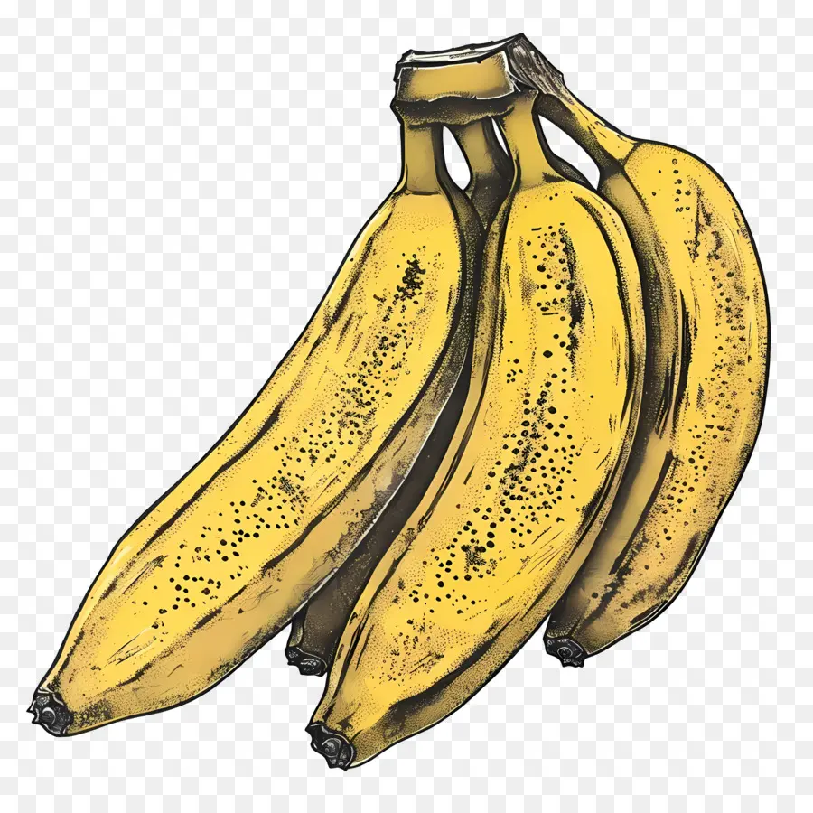 Banana Dia，Bananas Maduras PNG