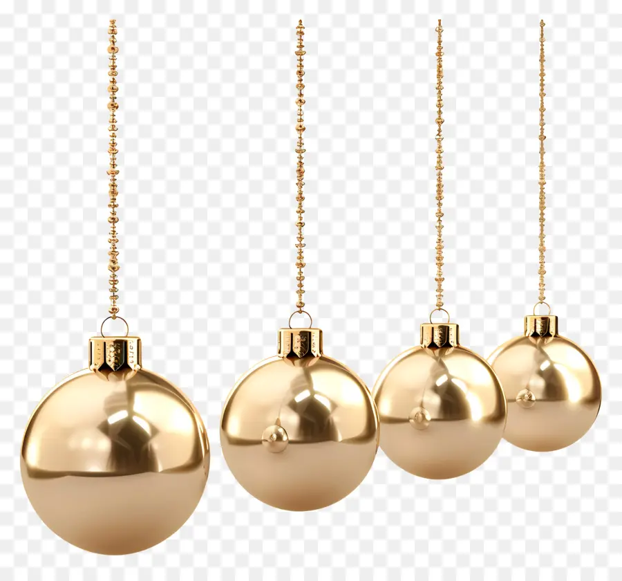 Enfeite De Natal，Baubles De Ouro PNG