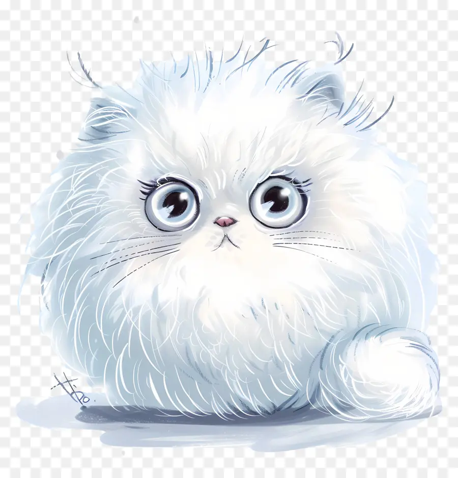 Dia Da Conscientização Da Bola De Cabelo，Gatinho Branco PNG