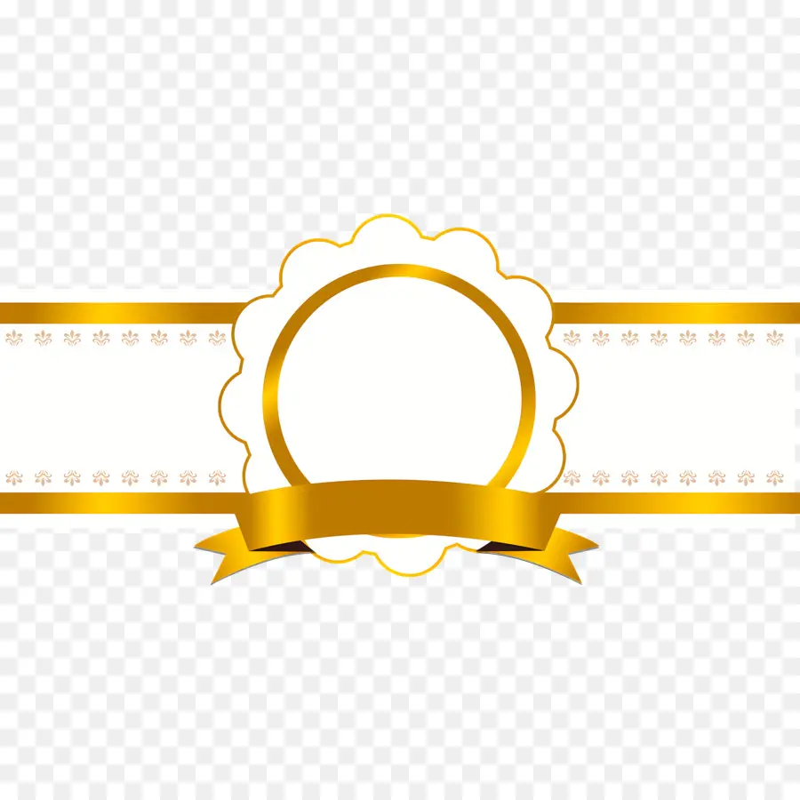 Banner，Golden Faixa De Opções PNG