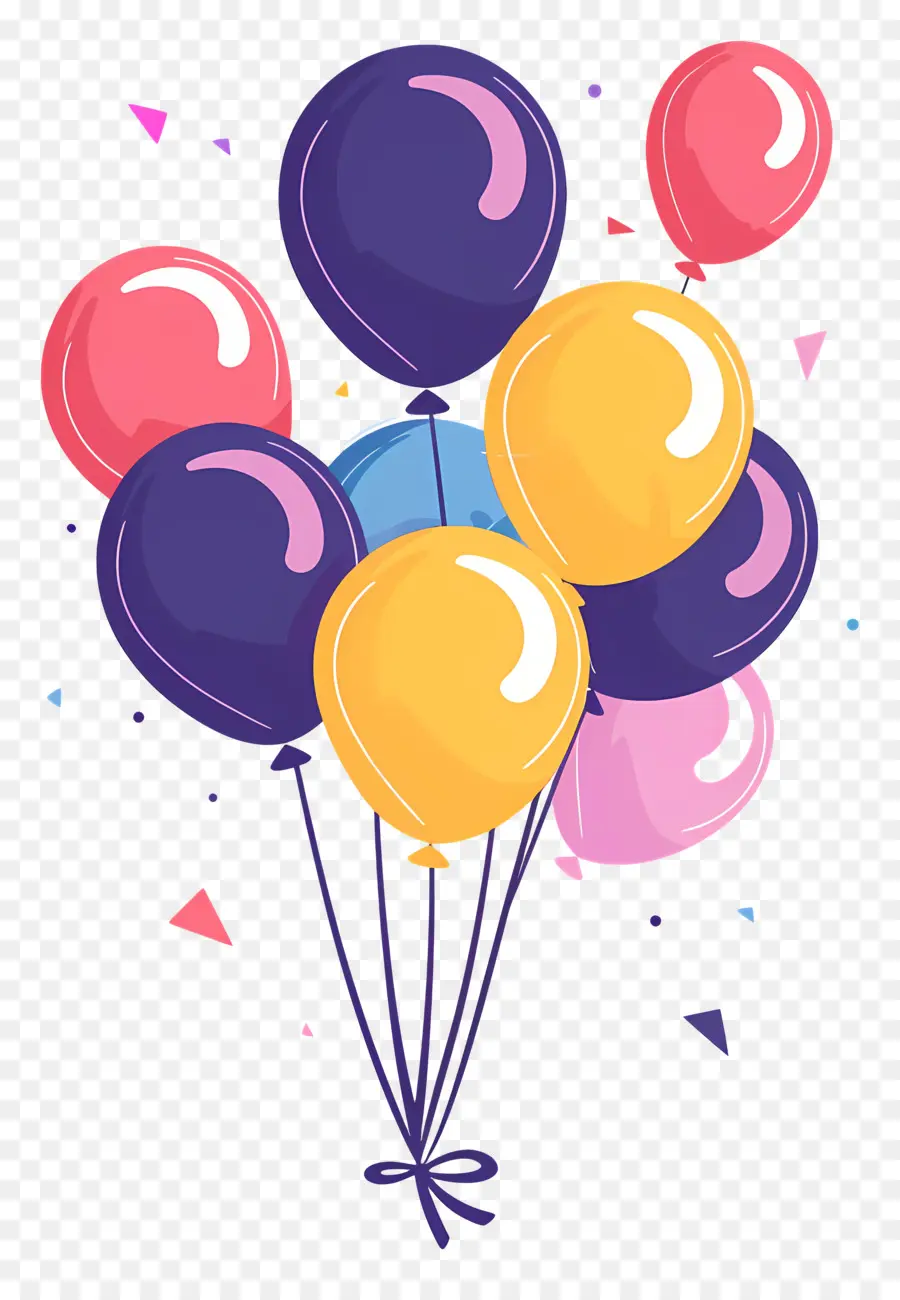 Aniversário Balões，Balões PNG