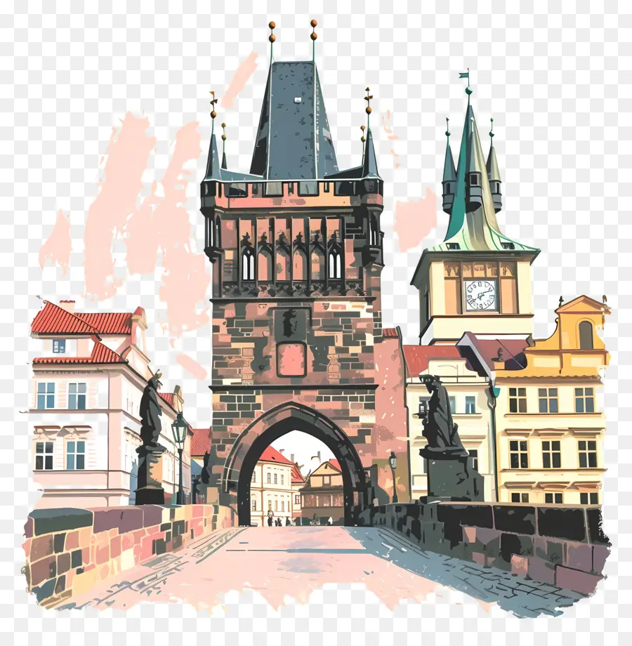 Charles Bridge，Praga PNG