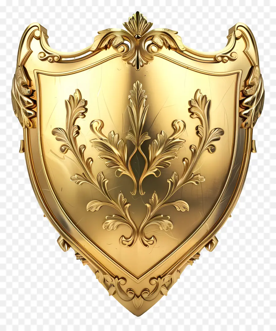 Escudo De Ouro，Design Ornamentado PNG