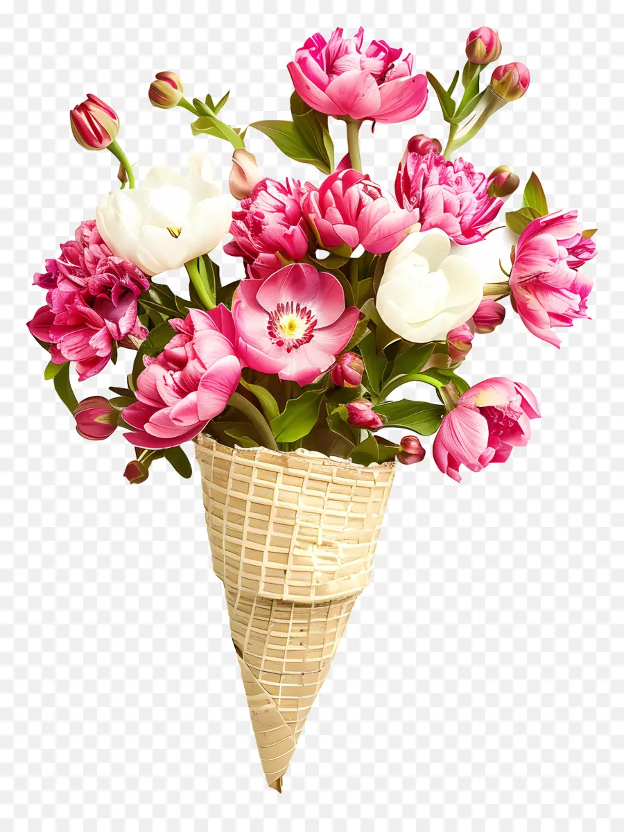 Feliz Primeiro De Maio，Buquê De Flores PNG