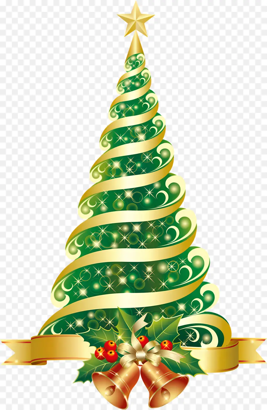 árvore De Natal，Friso De Ouro PNG