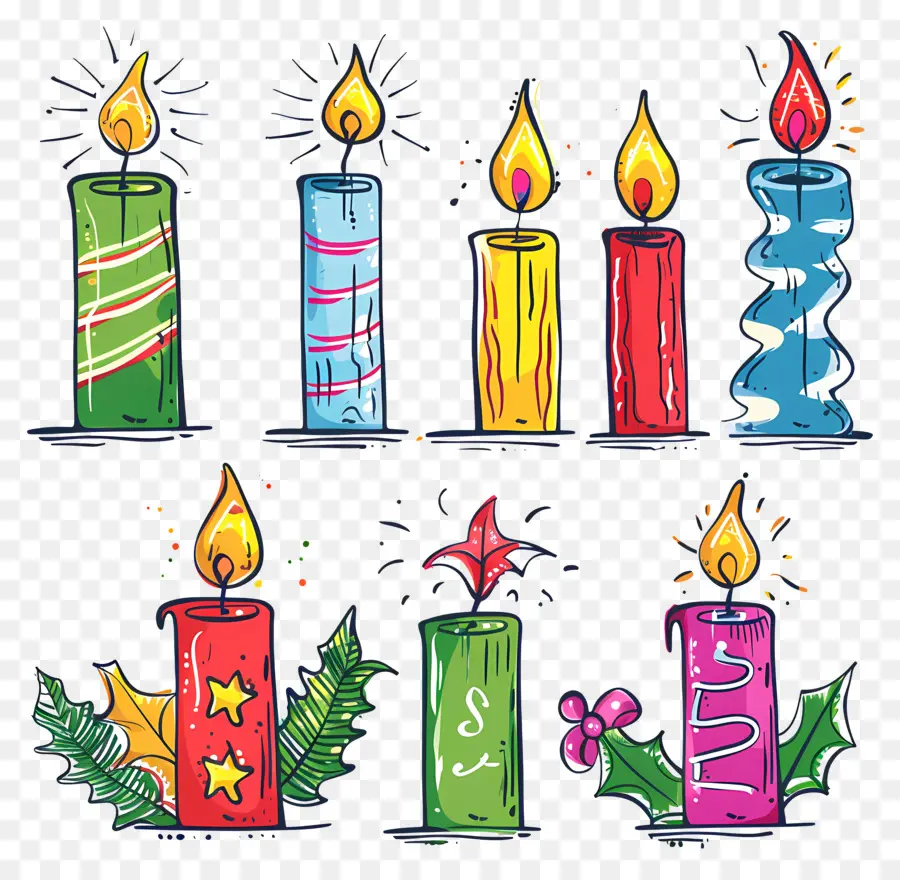 Velas De Natal，Velas De árvore De Natal PNG