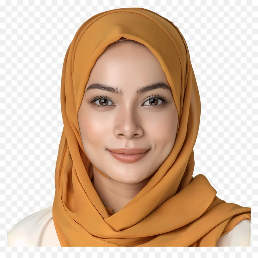 Hijab Mulher，Hijab Dourado PNG