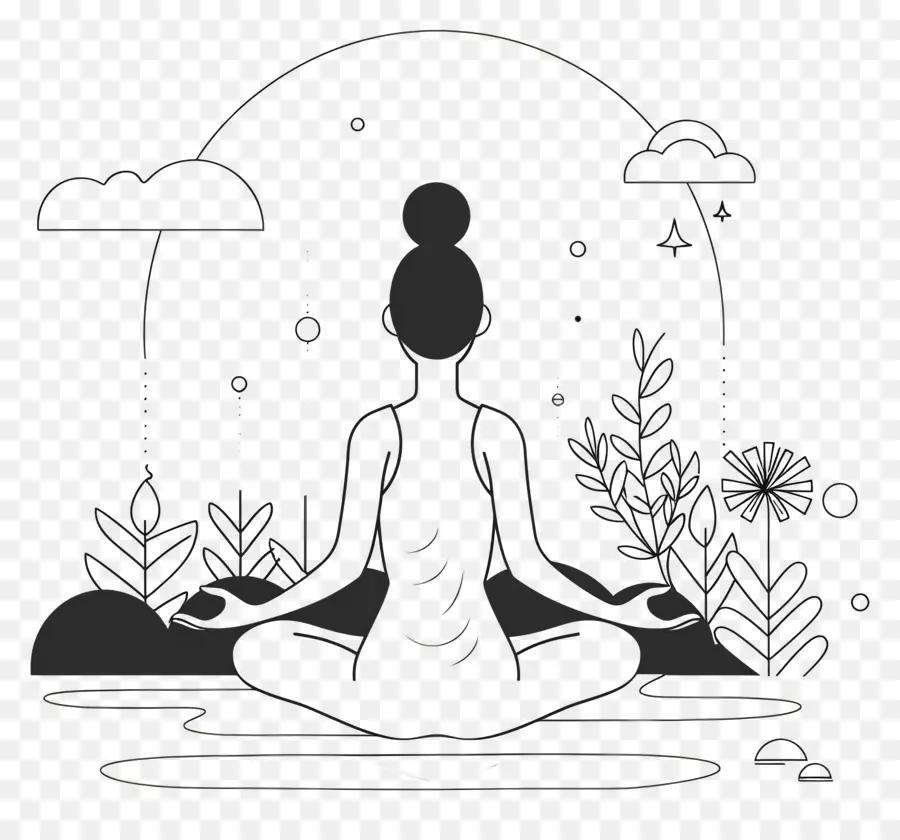 Dia Da Meditação Do Jardim，Posição De Lótus PNG