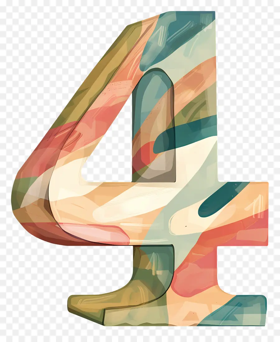 Número 4，A Arte Abstrata PNG