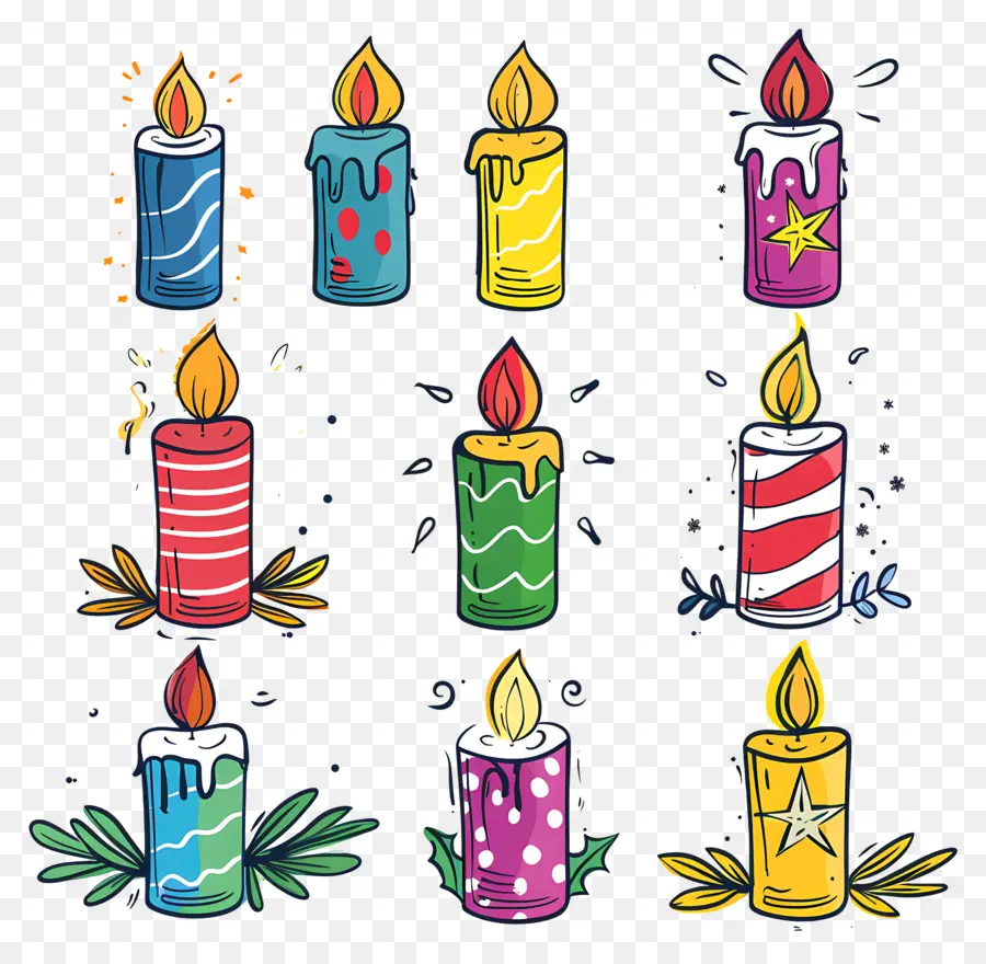 Velas De Natal，A Queima De Velas PNG