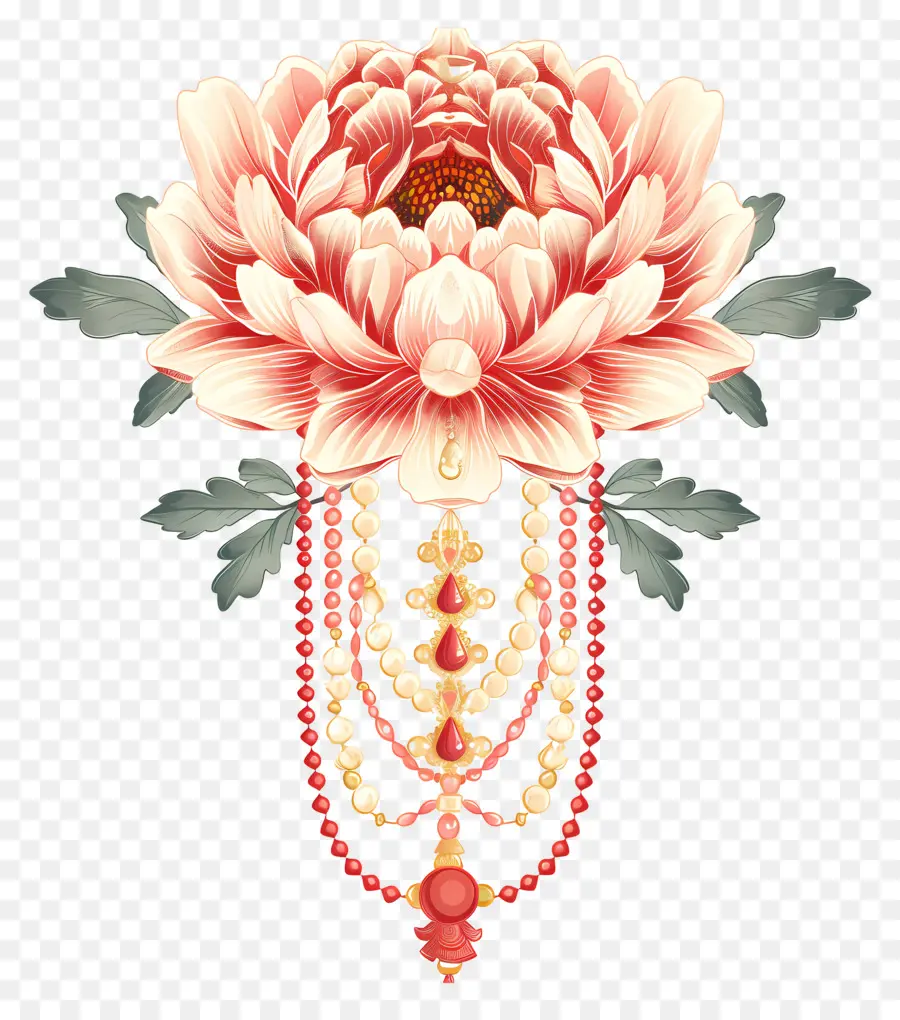 Flor De Casamento Mala，Pérola Flor PNG