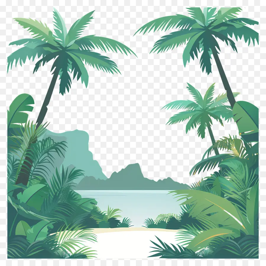 Palms De Praia，Paraíso Tropical PNG