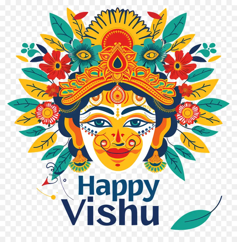 Feliz Vishu，Deusa Indiana PNG