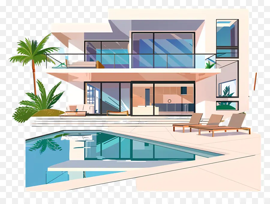 O Modern House，Casa Moderna PNG