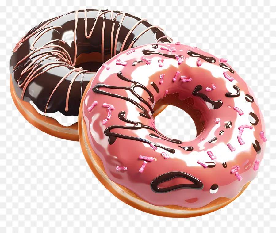 Donuts Envidraçados，Donut De Chocolate PNG