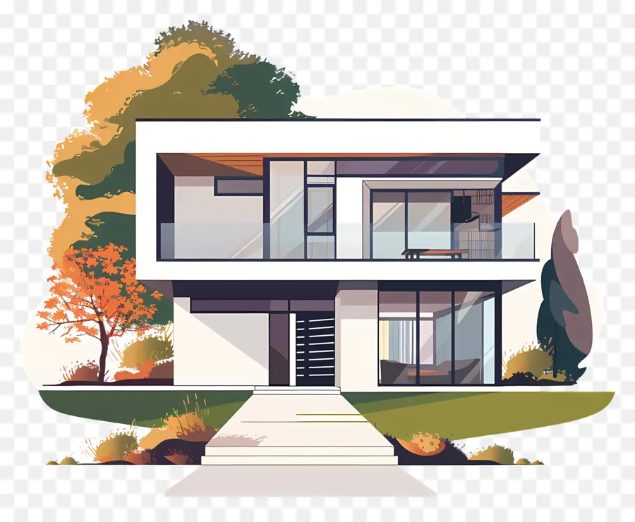 O Modern House，Modernas Casa Design PNG