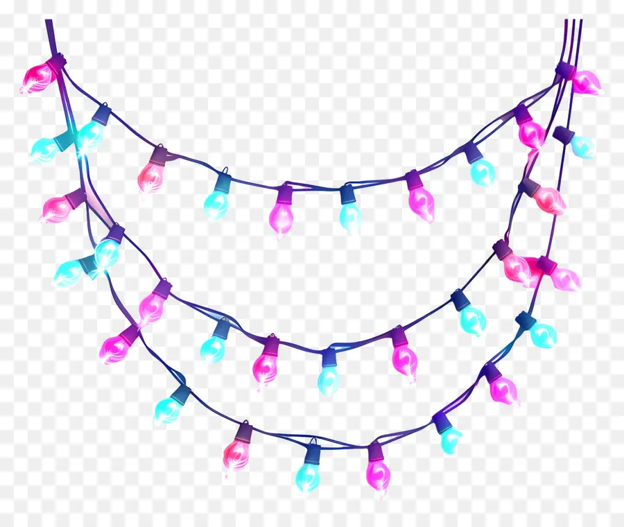 Garland Neon De Natal，Luzes Led PNG