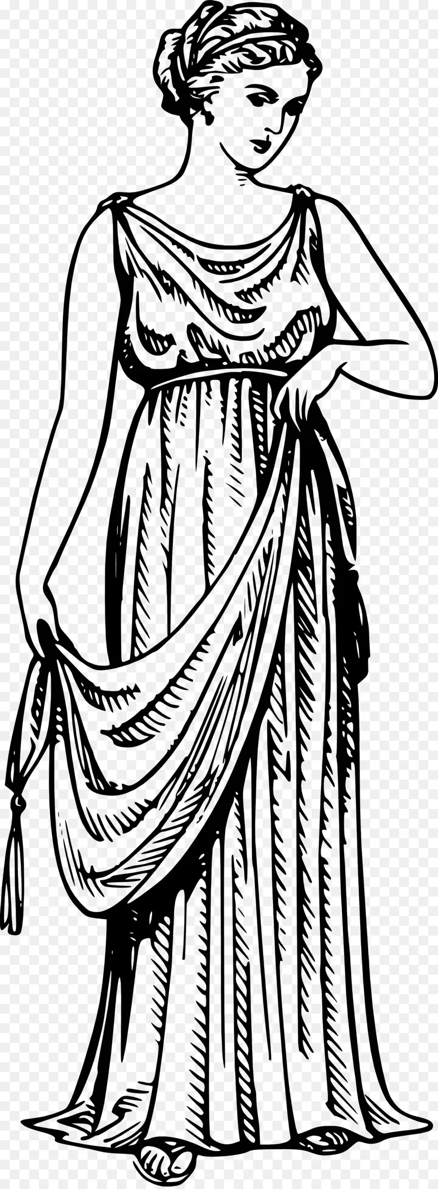 Ancient Greek，Mulher De Vestido PNG