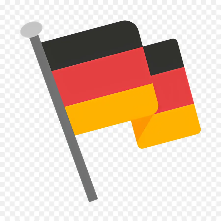 Germany Flag，Bandeira Amarela Vermelha Preta PNG