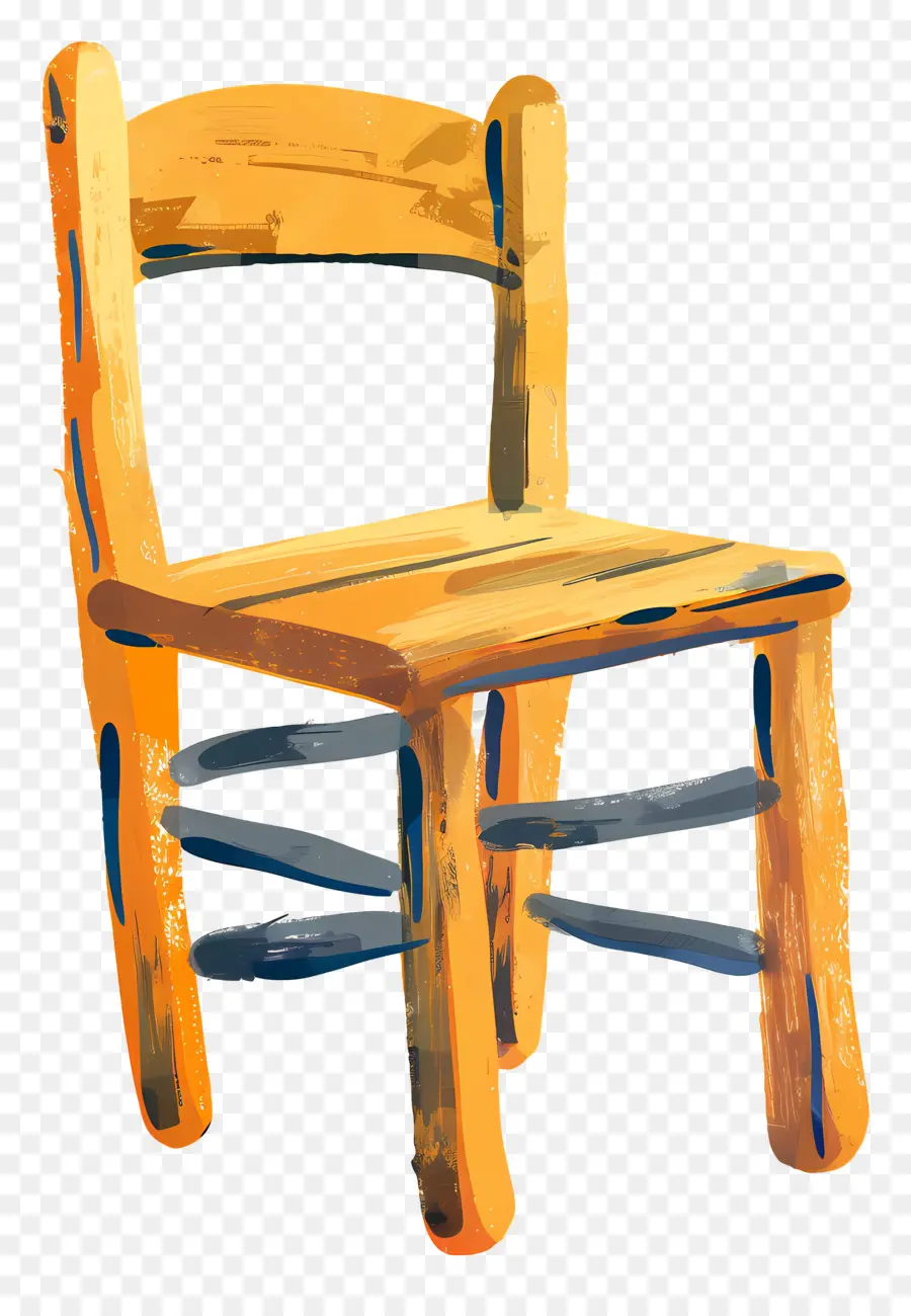 Cadeira De Madeira，Cadeira Amarela PNG