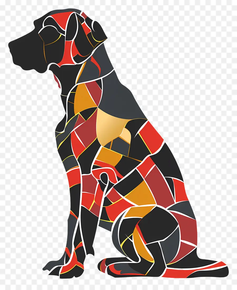 Cão Silhueta，Multicolorida PNG