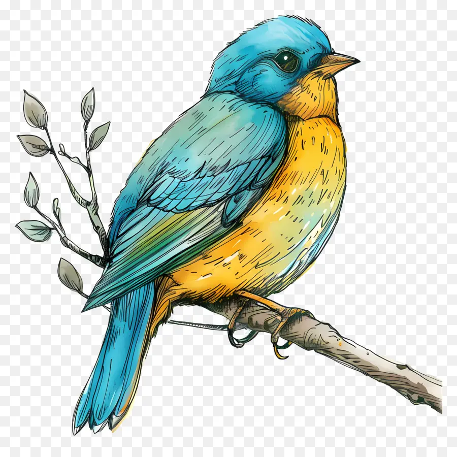Pássaro Dia，Pássaro Ilustração PNG
