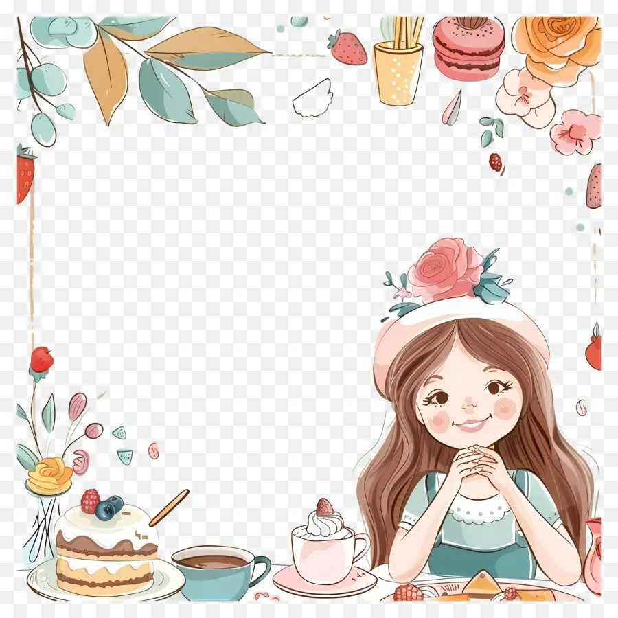 Scrapbook，Menina PNG