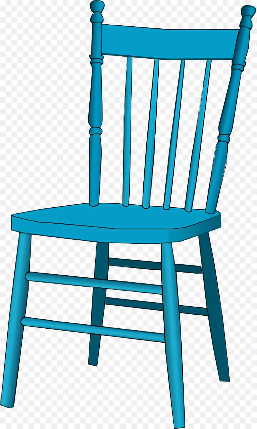 Cadeira，Cadeira De Madeira Azul PNG