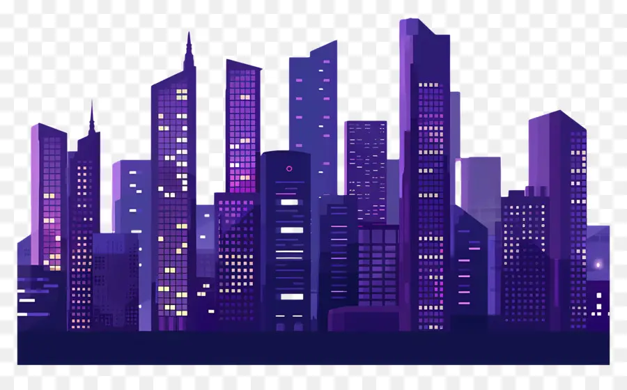 Fundo Da Cidade à Noite，Paisagem Urbana PNG