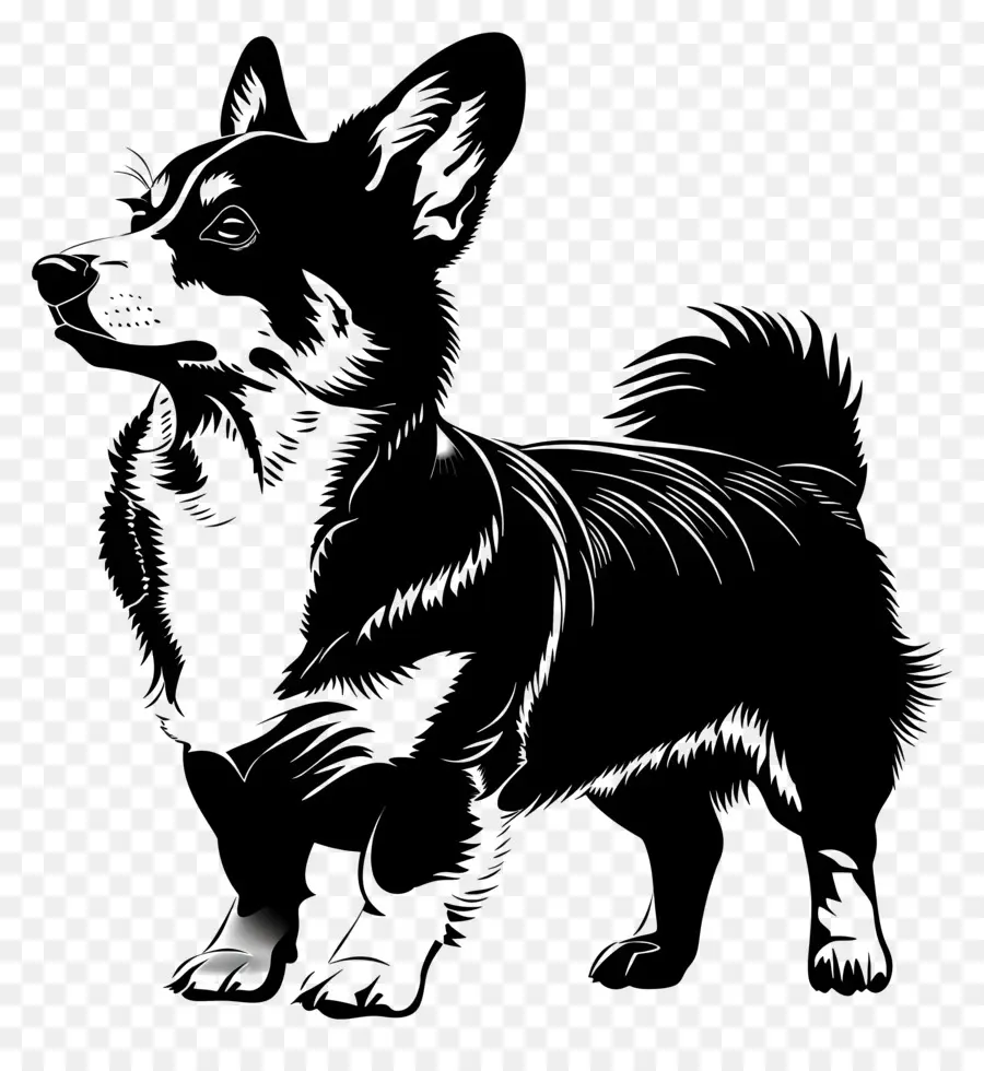 Cão Silhueta，Pembroke Welsh Corgi PNG