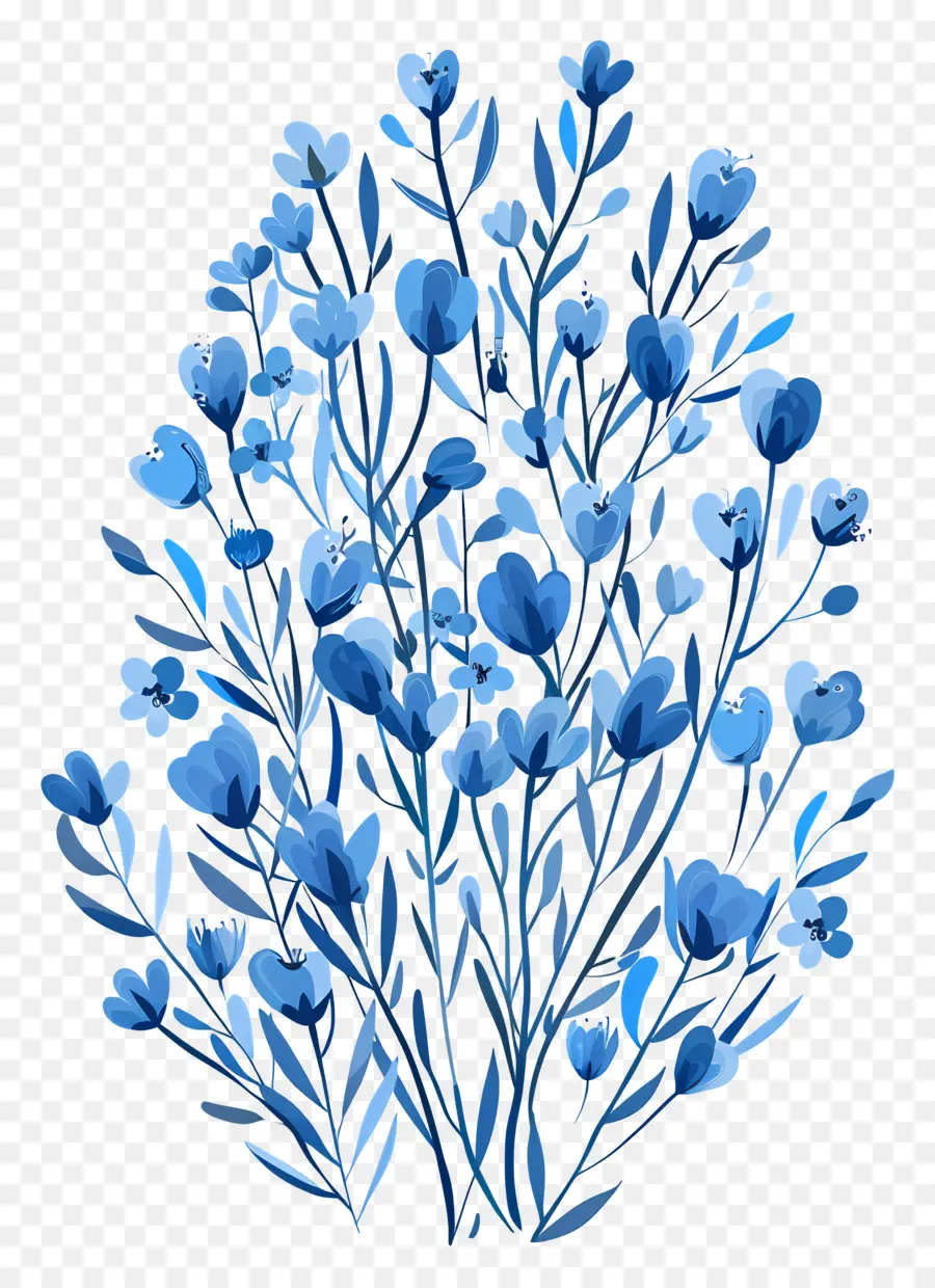 Flores Azuis，Arranjo Floral Azul PNG