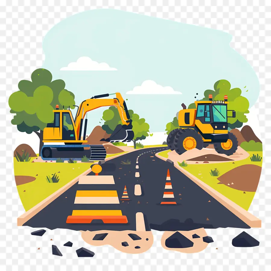 Construção De Estradas，Trabalhadores Da Construção Civil PNG