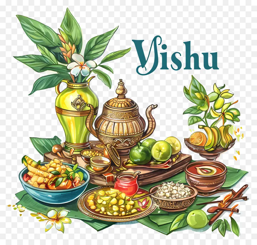 Feliz Vishu，Legumes PNG